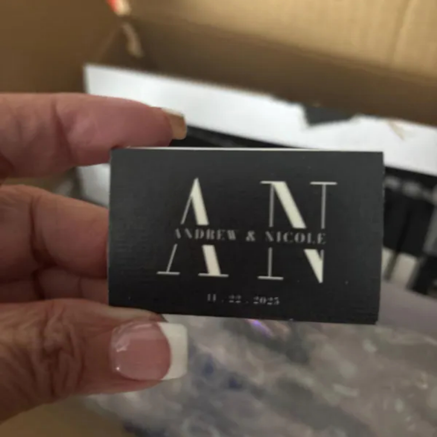 Wedding Supply Bulk - Großhandel Goldfolie Personalisierte Hochzeits-Streichholzschachteln Die perfekten