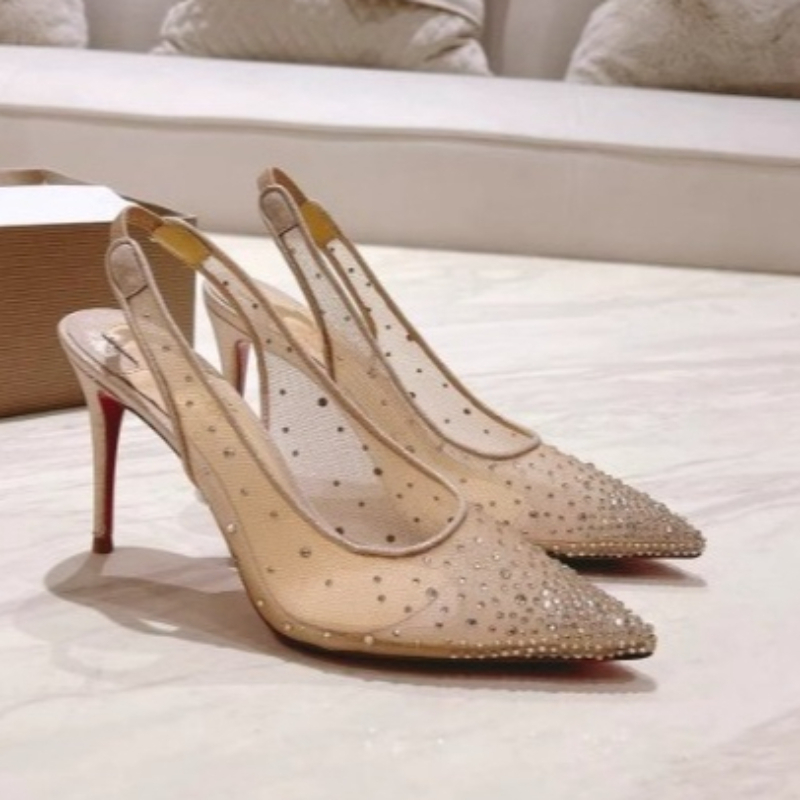 Wedding Fx - Netz-Strass Rückenfreie Stiletto Damen High Heels