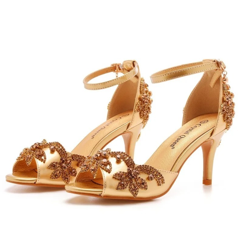 Wedding Fx - Modische Designer-Damenschuhe Luxuriöse Strass Peeptoe High