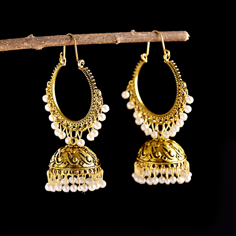 Indian Wedding Supply - Neuer indischer Jhumka-Schmuck für Damen, modisch,