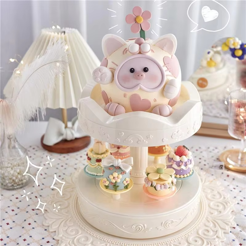 Wedding Cake Supply - 2-stufiger automatischer rotierender Tortenständer für Sushi,