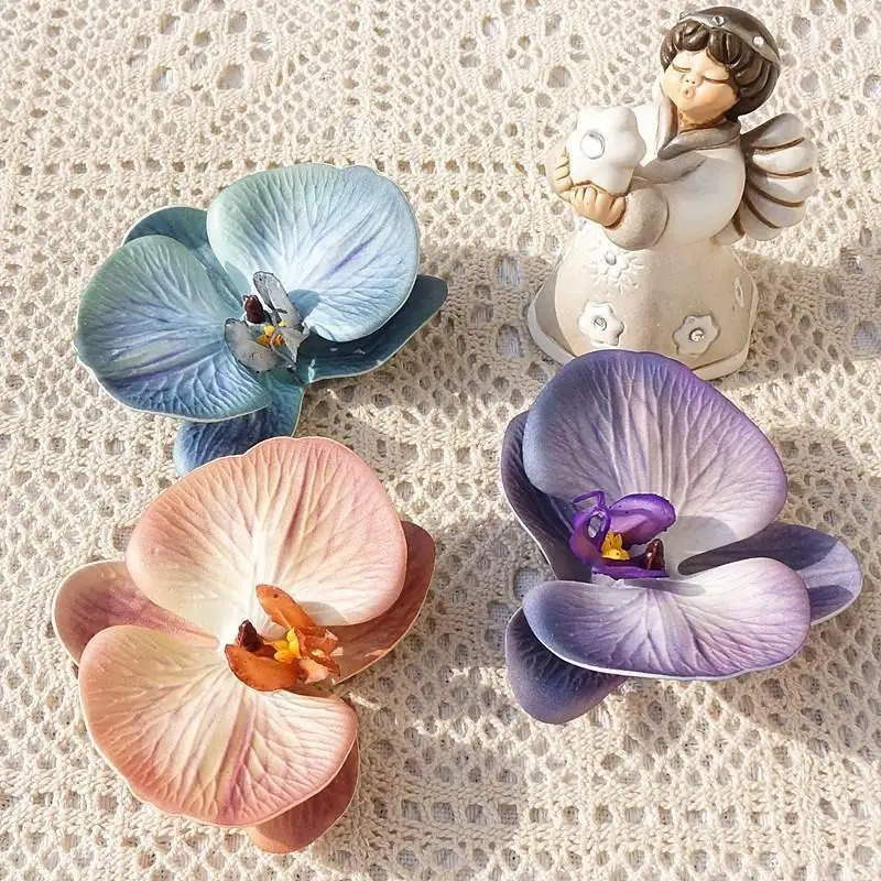 Wedding Souvenir - 3D-gedruckter Schmetterlingsorchideen-Kopfschmuck, künstliche Baumwolle und Silikonblume,