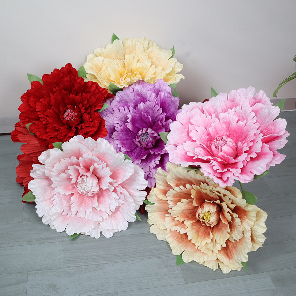 Wedding Supply Bulk - 30-80cm Riesige Samt-Pfingstrosen Künstliche Seidenblumen für