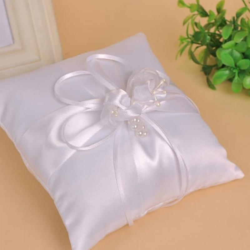 Ring Bearer Pillow - P9FE Hochzeits Perlen Ringe Kissen für