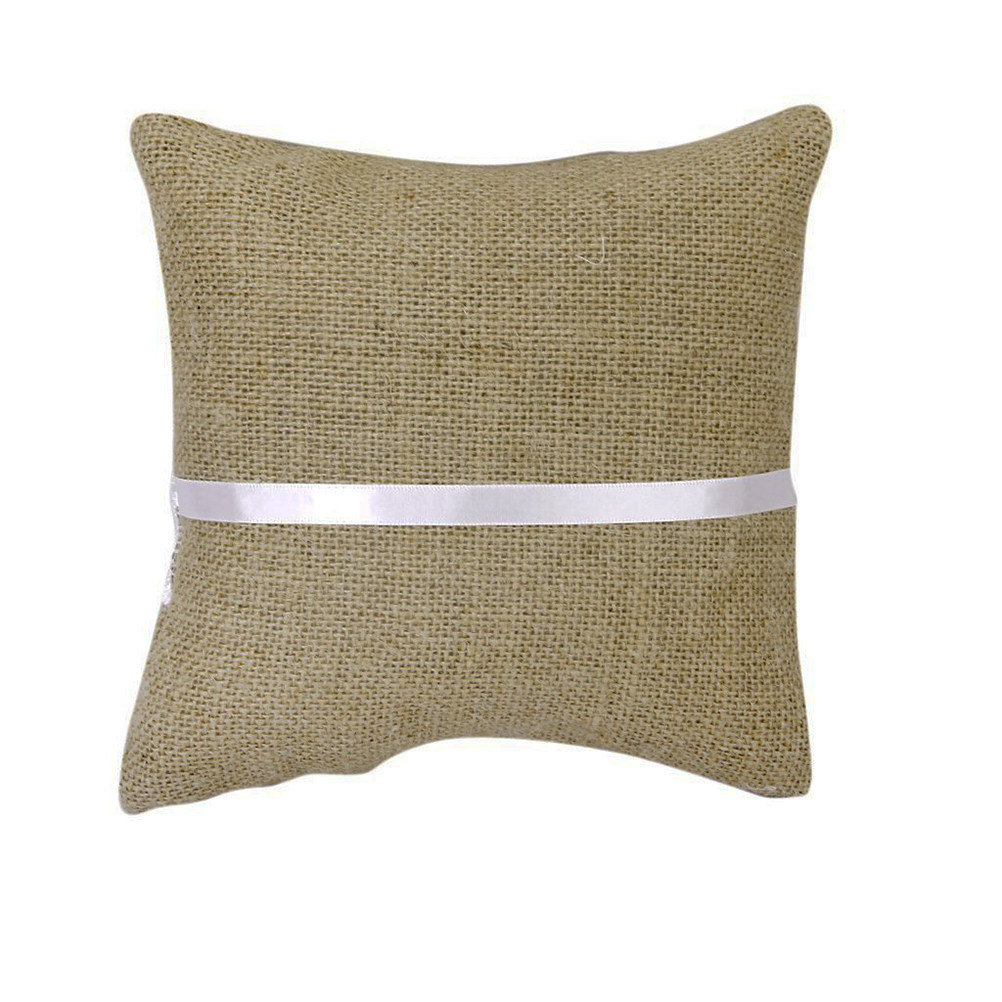20x20cm Jute-Eheringkissen Bra – Ring Bearer Pillow Bewertung und Preis