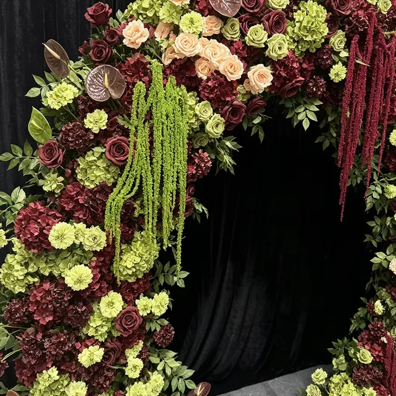 Burgunderrote und Salbeigrüne  – Wedding Arch Flower Bewertung und Preis
