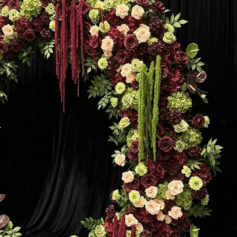 Burgunderrote und Salbeigrüne  – Wedding Arch Flower Bewertung und Preis