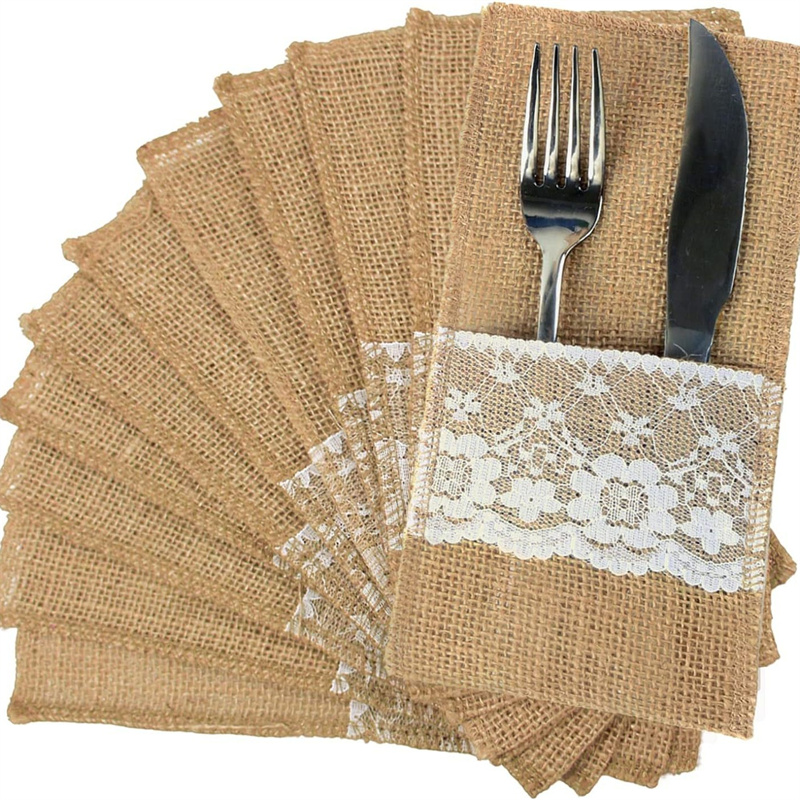 Jute-Spitzengewebe Bestecktasc – Wedding Supply Rentals Bewertung und Preis