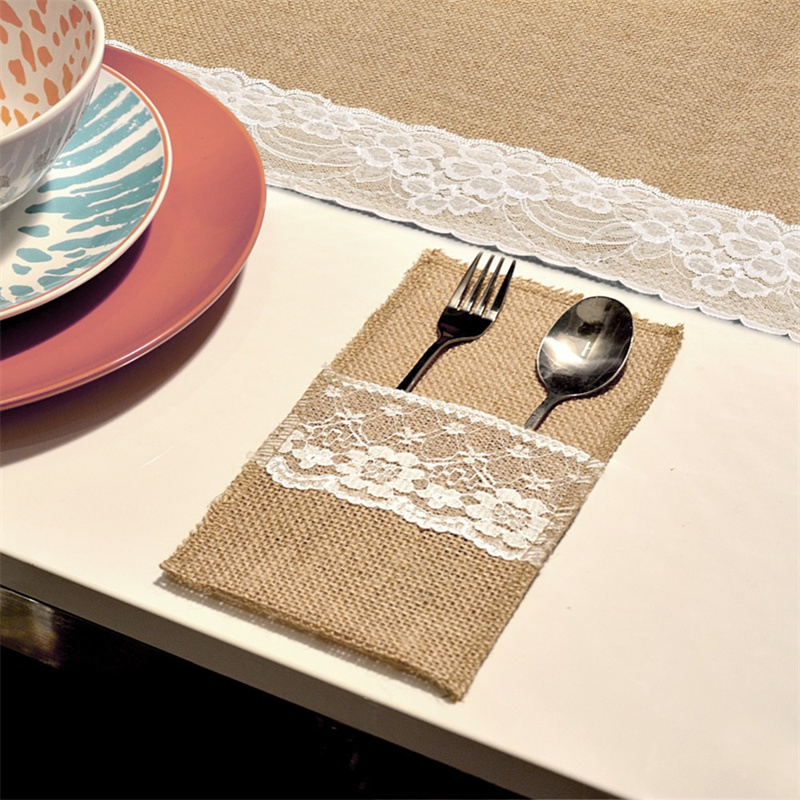 Jute-Spitzengewebe Bestecktasc – Wedding Supply Rentals Bewertung und Preis