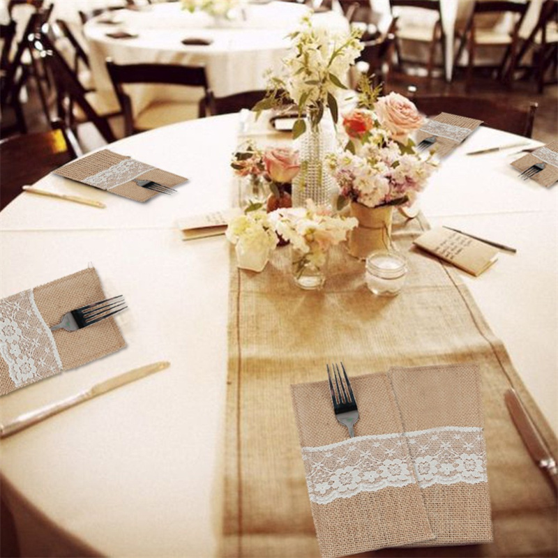 Jute-Spitzengewebe Bestecktasc – Wedding Supply Rentals Bewertung und Preis