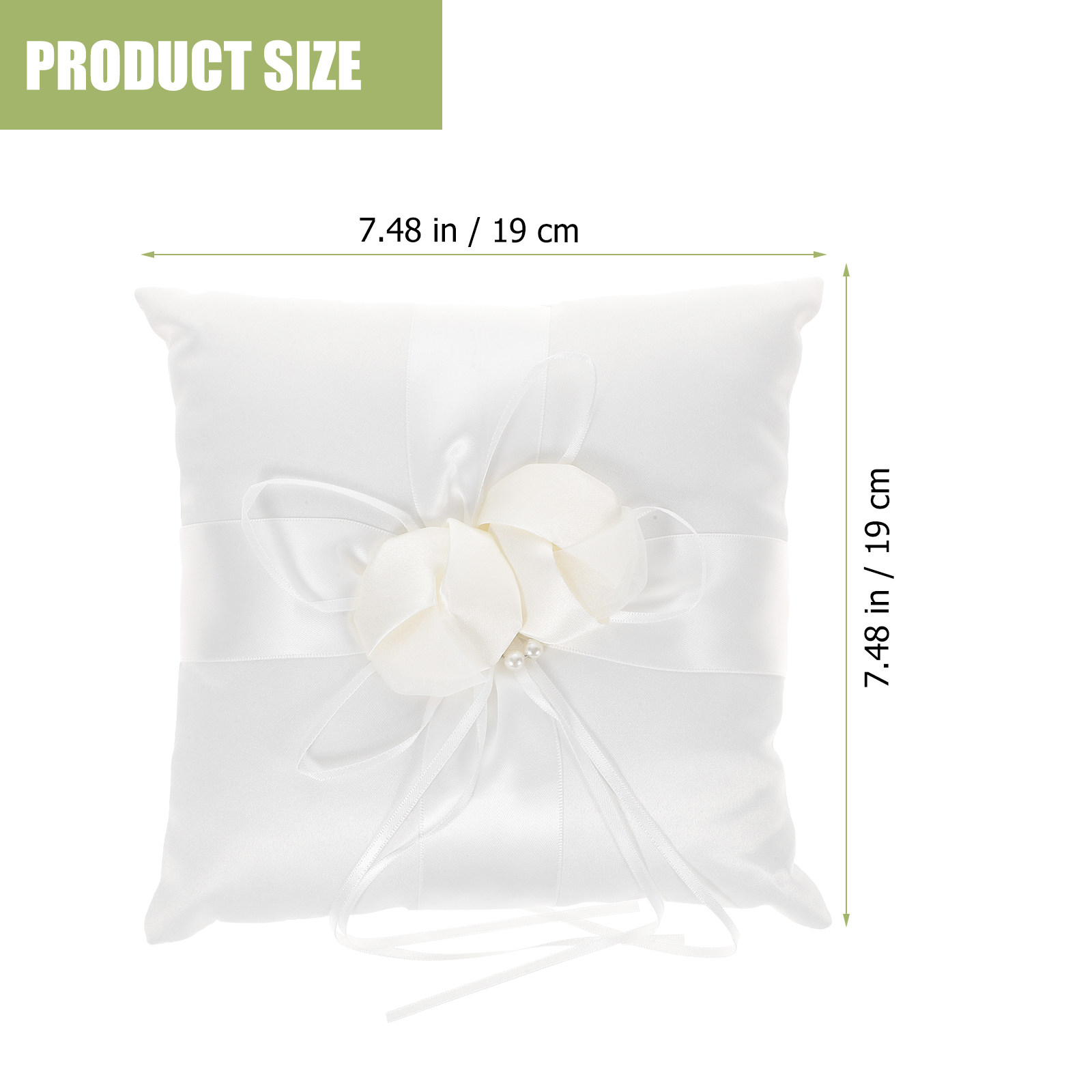 20x20cm Elegantes Weißes Satin – Ring Bearer Pillow Bewertung und Preis