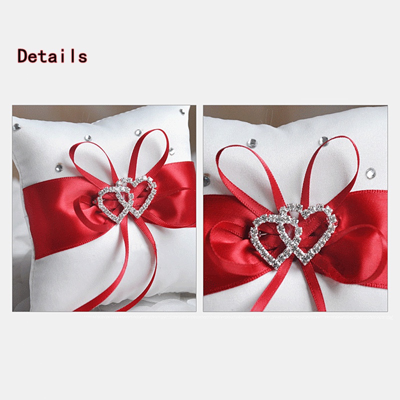 1 Stücke 10*10 cm Funkelnde St – Ring Bearer Pillow Bewertung und Preis