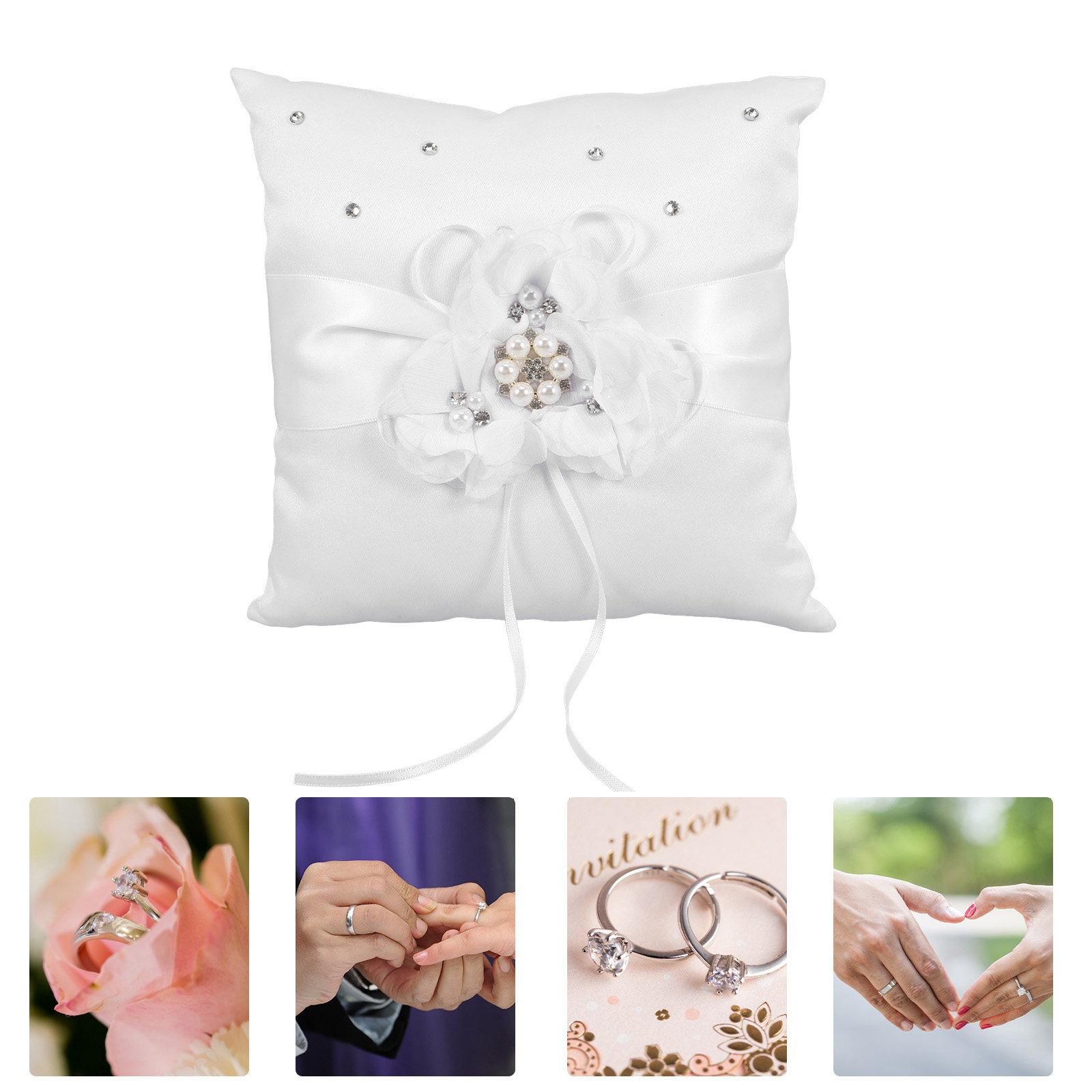 20x20cm Blumen-Hochzeitsringki – Ring Bearer Pillow Bewertung und Preis
