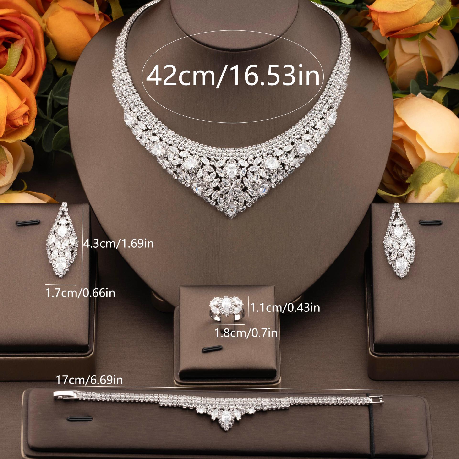 4-teiliges Brautschmuck-Set fü – Indian Wedding Supply Bewertung und Preis