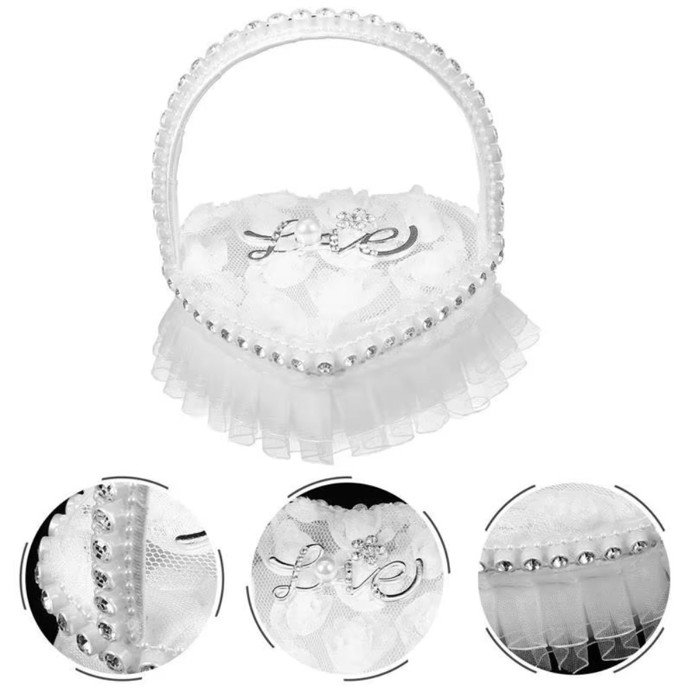Weiße Herzförmige Ringbox aus  – Ring Bearer Pillow Bewertung und Preis