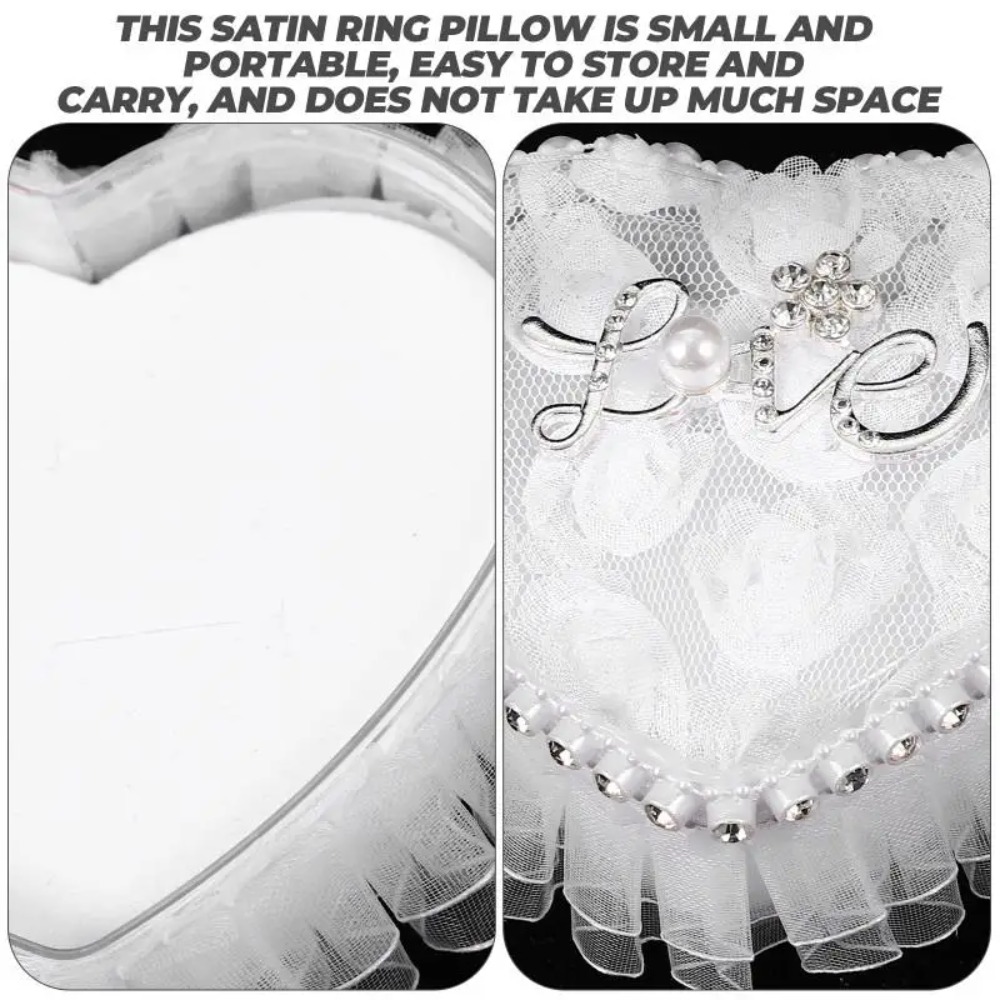 Weiße Herzförmige Ringbox aus  – Ring Bearer Pillow Bewertung und Preis